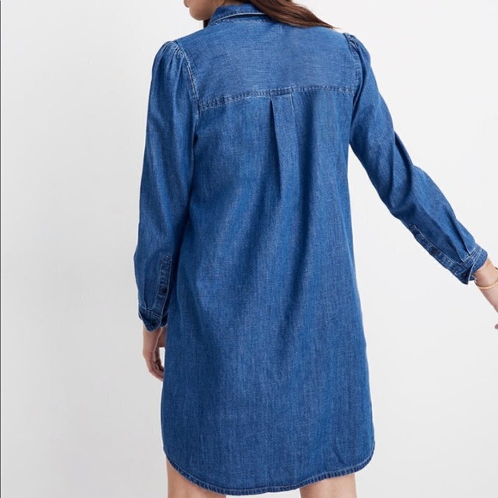 Madewell Chambray Long Sleeve Shirtdress Size S - Picture 6 of 6